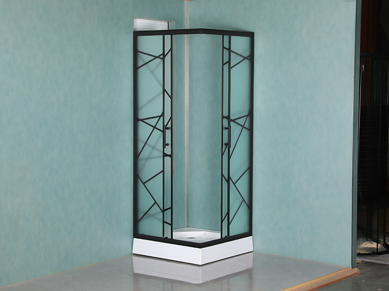 Imfhálú Cith Sleamhnáin SQ, Gloine Neamhlonrach Tempered Le Priontáil, Próifíl Alúmanam Dubh, Láimhseáil Poill Dúbailte, Le Tráidire Imfhálú Cith Sleamhnáin SQ, Gloine Neamhlonrach Tempered Le Priontáil, Próifíl Alúmanam Dubh, Láimhseáil Poill Dúbailte, Le Tráidire