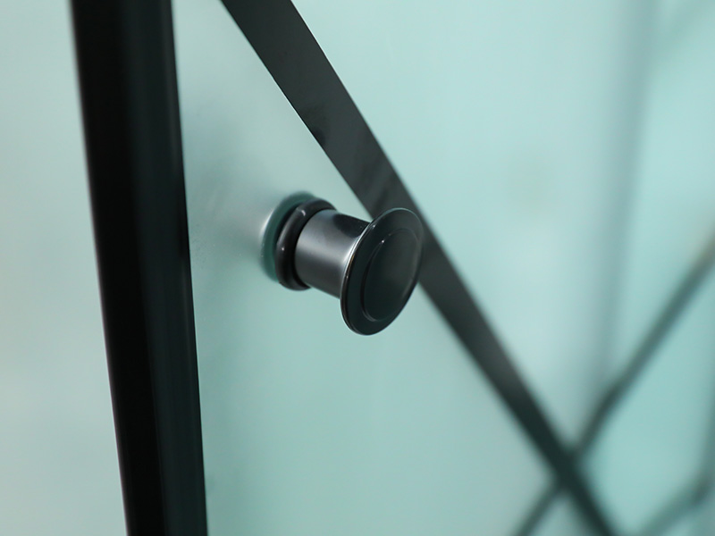 Imfhálú Cith Sleamhnáin SQ, Gloine Neamhlonrach Tempered Le Priontáil, Próifíl Alúmanam Dubh, Láimhseáil Poill Dúbailte, Le Tráidire Imfhálú Cith Sleamhnáin SQ, Gloine Neamhlonrach Tempered Le Priontáil, Próifíl Alúmanam Dubh, Láimhseáil Poill Dúbailte, Le Tráidire