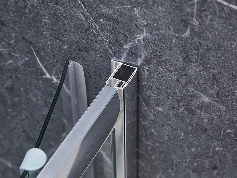 Próifíl Alúmanam SE Chrome Imfhálú Cith Sleamhnáin Do Seomra Folctha Próifíl Alúmanam SE Chrome Imfhálú Cith Sleamhnáin Do Seomra Folctha